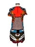 Express 100% Rayon Print Orange Casual Dress Size XS - photo 2