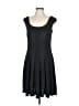 Connected Apparel Solid Black Casual Dress Size 12 - photo 1