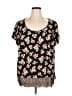 Torrid 100% Polyester Black Short Sleeve Blouse Size 1X Plus (1) - photo 1