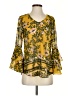 CAbi 100% Polyester Yellow 3/4 Sleeve Blouse Size XS - photo 1