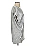 MICHAEL Michael Kors 100% Rayon Metallic Silver Gray Short Sleeve Top Size S - photo 4