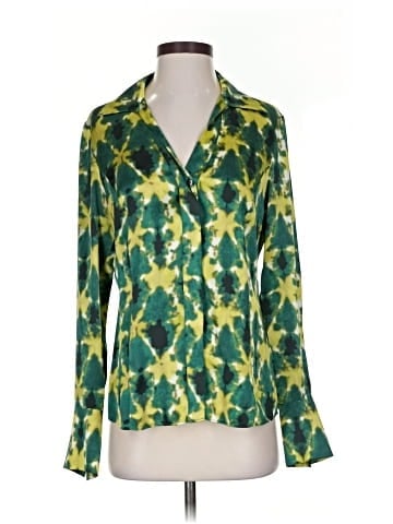 Lafayette 148 New York Long Sleeve Silk Top (view 1)
