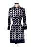 Donna Morgan Chevron-herringbone Blue Casual Dress Size 2 (petite) - photo 1