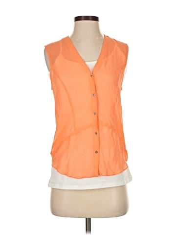 Helmut Lang Sleeveless Silk Top (view 1)