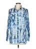 Unbranded Print Blue Long Sleeve Blouse Size M - photo 1