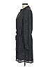 dalia 100% Polyester Chevron-herringbone Gray Casual Dress Size 6 - photo 5