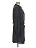 dalia 100% Polyester Chevron-herringbone Gray Casual Dress Size 6 - photo 4