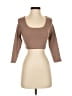 Mika Brown 3/4 Sleeve Top Size S - photo 1
