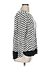 Pleione Chevron-herringbone Silver Long Sleeve Blouse Size XL - photo 4