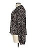 Evereve 100% Polyester Animal Print Black Long Sleeve Blouse Size L - photo 5