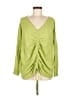 B.E. Stage Green Long Sleeve Blouse Size M - photo 1