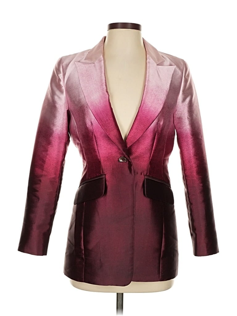 Pre-owned Carlisle Blazer Jacket In Burgundy