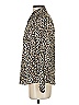 J.Crew Animal Print Brown Long Sleeve Blouse Size 2 - photo 5