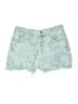 Topshop 100% Cotton Camo Blue Denim Shorts Size 10 - photo 1