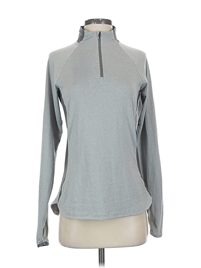 Pre-owned Rei Co Op Long Sleeve Top Gray Turtleneck Tops