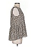 Maurices 100% Polyester Brown Sleeveless Blouse Size S - photo 4