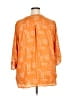 Cure 100% Polyester Orange 3/4 Sleeve Blouse Size 3X - photo 2