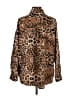 SundayUp Animal Print Brown Long Sleeve Blouse Size M - photo 2