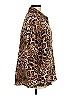 SundayUp Animal Print Brown Long Sleeve Blouse Size M - photo 4