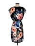 H&M 100% Polyester Floral Black Cocktail Dress Size 6 - photo 2
