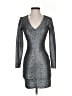 Love...ady Metallic Silver Cocktail Dress Size XS - photo 1