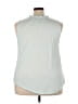 Ann Taylor 100% Polyester Teal Sleeveless Blouse Size 24 - photo 2