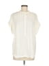 Point Sur 100% Viscose Ivory Short Sleeve Blouse Size M - photo 1