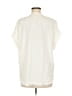 Point Sur 100% Viscose Ivory Short Sleeve Blouse Size M - photo 2