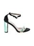 Nasty Gal Inc. Color Block Teal Black Sandals Size 5 - photo 1