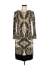 MICHAEL Michael Kors Paisley Silver Cocktail Dress Size 6 - photo 1