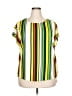 Emery Rose Stripes Yellow Short Sleeve Blouse Size 2X - photo 1