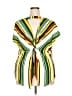 Emery Rose Stripes Yellow Short Sleeve Blouse Size 2X - photo 2