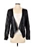 Just Fab 100% Polyester Black Faux Leather Jacket Size S - photo 1