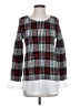 Elle 100% Acrylic Plaid White Pullover Sweater Size XS - photo 1