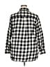 Old Navy 100% Cotton Checkered-gingham Black 3/4 Sleeve Button-Down Shirt Size XXL - photo 2