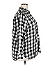 Old Navy 100% Cotton Checkered-gingham Black 3/4 Sleeve Button-Down Shirt Size XXL - photo 4