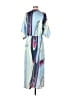 Lezat 100% Polyester Print Blue Casual Dress Size S - photo 2