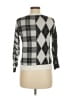 Gianni Feraud Checkered-gingham Silver Pullover Sweater Size 6 - photo 2