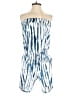 Solitaire Swim 100% Rayon Tie-dye Blue Romper Size S - photo 1