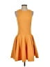 Tibi Solid Orange Cocktail Dress Size S - photo 1