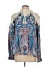 Tolani Paisley Blue Long Sleeve Blouse Size S - photo 1