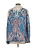 Tolani Paisley Blue Long Sleeve Blouse Size S - photo 2