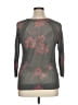Frenchi 100% Cotton Floral Gray Pullover Sweater Size XL - photo 2