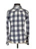 Rails 100% Rayon Checkered-gingham Blue Long Sleeve Button-Down Shirt Size S - photo 2