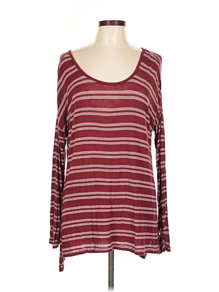 Pre-owned Pink Rose 3/4 Sleeve T-shirt In Burgundy