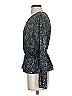 Bella Dahl Metallic Silver Long Sleeve Blouse Size S - photo 5