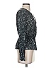 Bella Dahl Metallic Silver Long Sleeve Blouse Size S - photo 4