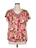 Notations 100% Polyester Pink Short Sleeve Blouse Size XL - photo 1
