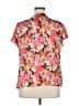 Notations 100% Polyester Pink Short Sleeve Blouse Size XL - photo 2