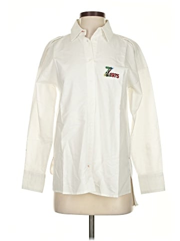 Zara Basic Long Sleeve Button-Down Shirt (view 1)